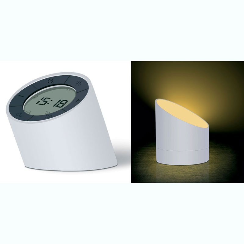 The Edge Light Alarm Clock by Gingko White Wotagem
