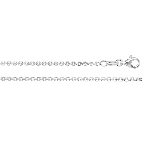 SILVER 20″ FACETED BELCHER CHAIN